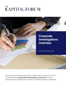Corporate Investigations Track Record